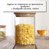 Буркан за съхранение на хранителни продукти с бамбукова капачка, 450ml