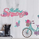 Stiker-za-stena-Hello-spring-velosiped-1175091