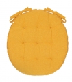 Възглавница за стол Round Cotton Mustard 38x5cm