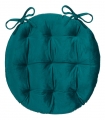 Зимна декоративна възглавница за стол Round Petrol Velvet 40cm