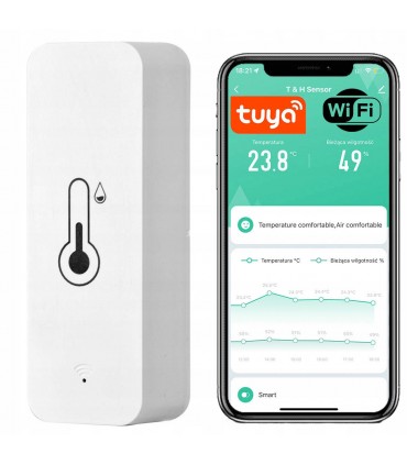 Сензор за температура и влажност TH01 WIFI Tuya / Smartlife