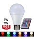 LED Крушка - 5W или 7W E27 A60 RGB С Дистанционно