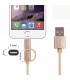 2-в-1 кабел за зареждане USB-A+Type-C за iPhone, 18W, 1м. текстилен