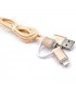 2-в-1 кабел за зареждане USB-A+Type-C за iPhone, 18W, 1м. текстилен