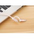 2-в-1 кабел за зареждане USB-A+Type-C за iPhone, 18W, 1м. текстилен